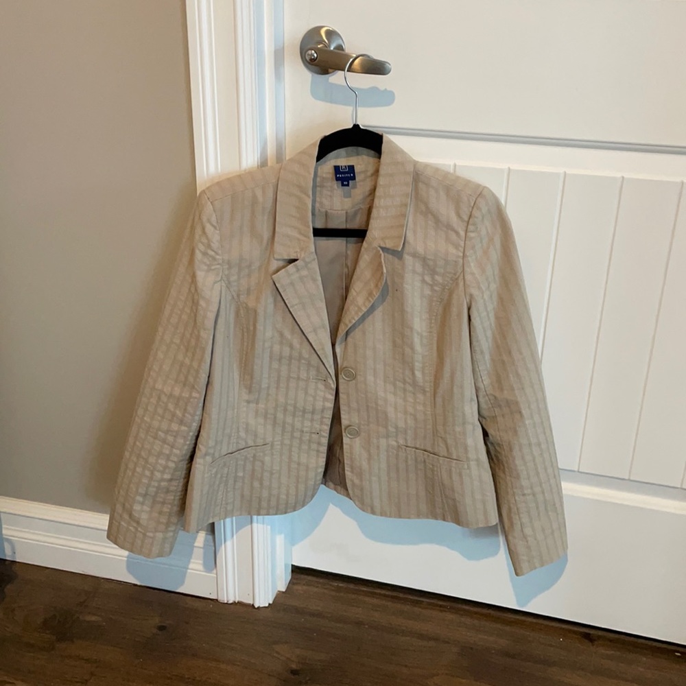 Tan striped Blazer